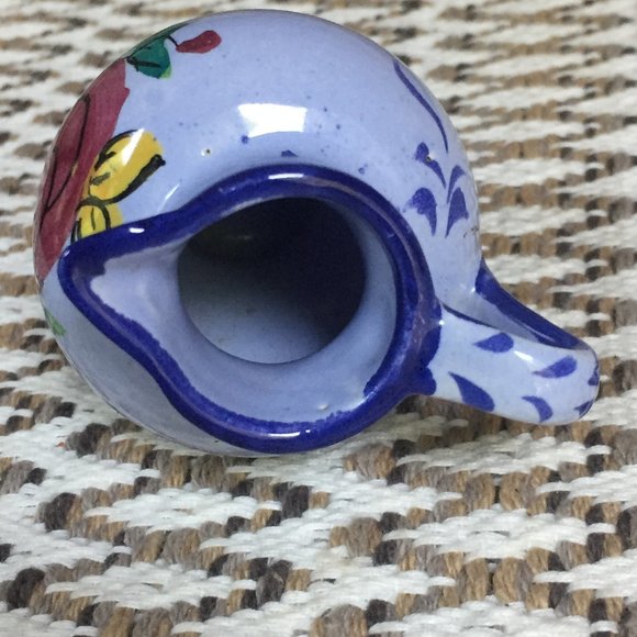 VTG Pitcher Portugal Mini Ceramic Rose Vase Floral Miniature - Picture 8 of 8